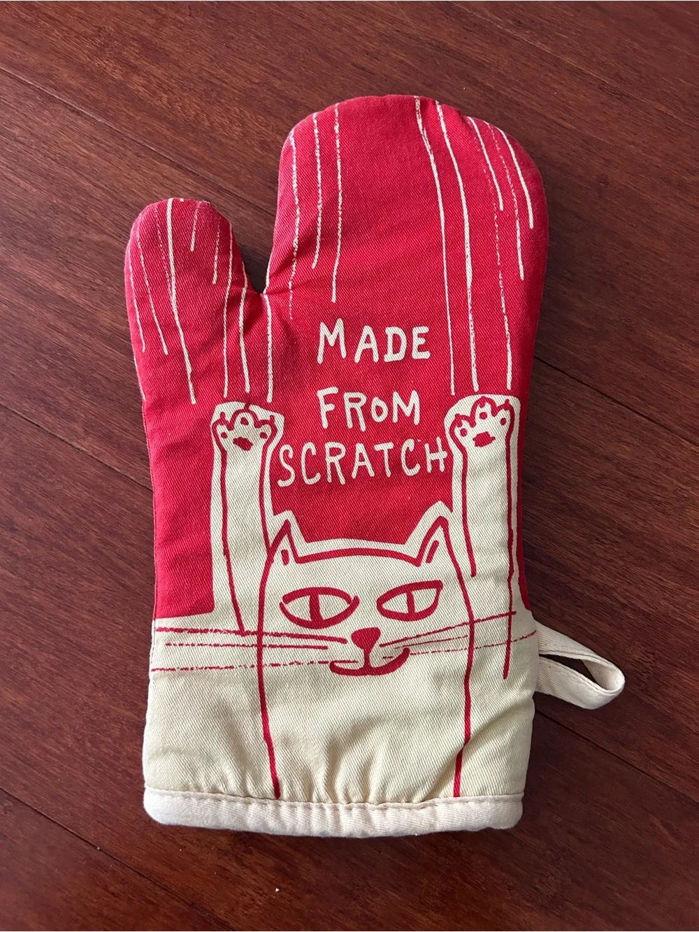 Blue Q Cat Oven Mitt “Made From Scratch”